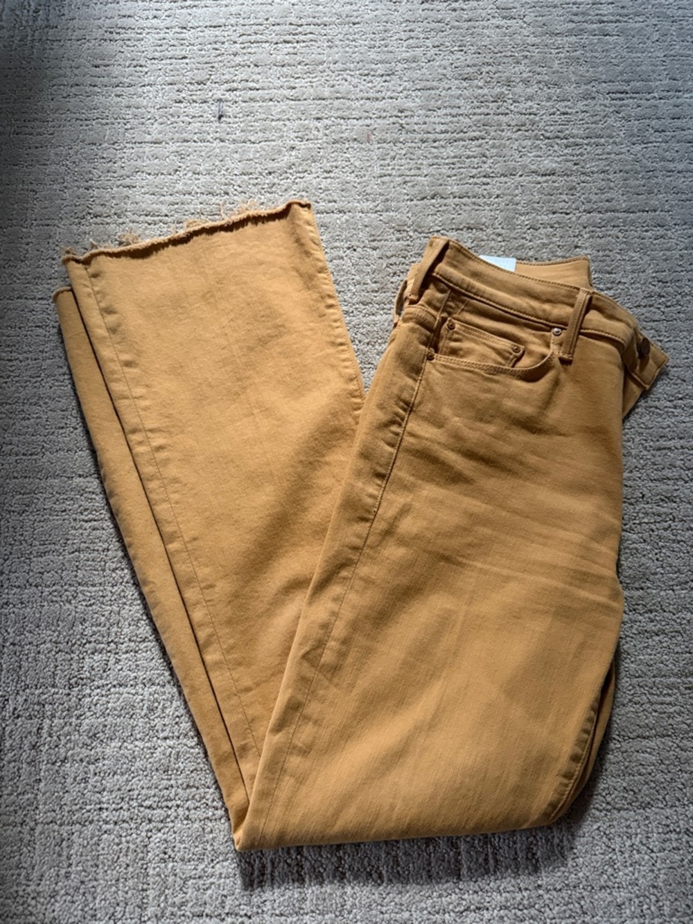 MOTHER Straight-Leg Jeans in Mustard